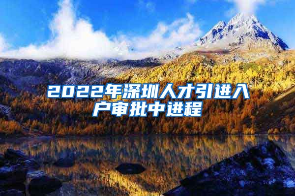 2022年深圳人才引进入户审批中进程