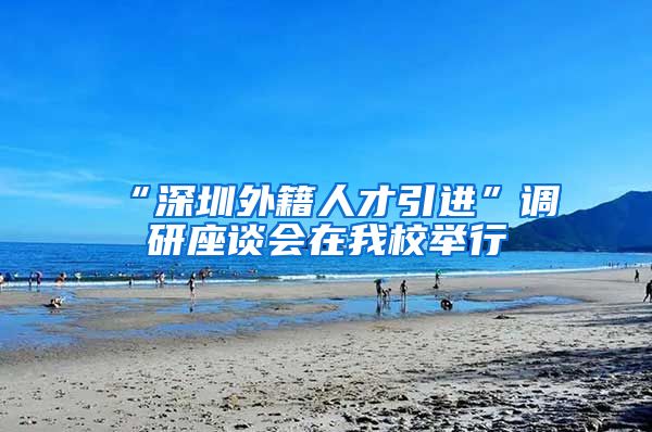 “深圳外籍人才引进”调研座谈会在我校举行