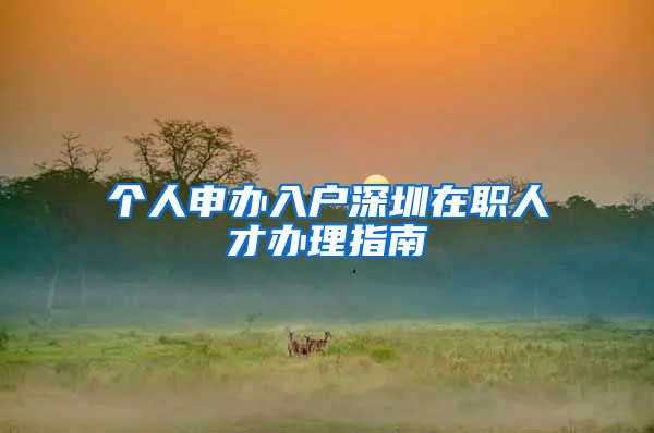 个人申办入户深圳在职人才办理指南