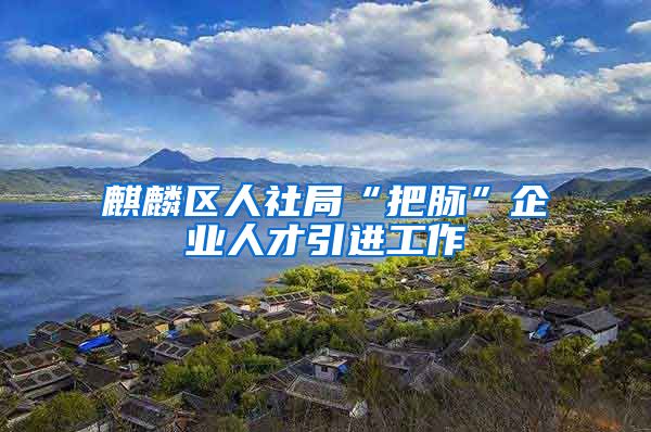 麒麟区人社局“把脉”企业人才引进工作