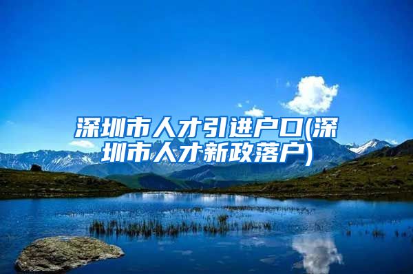 深圳市人才引进户口(深圳市人才新政落户)