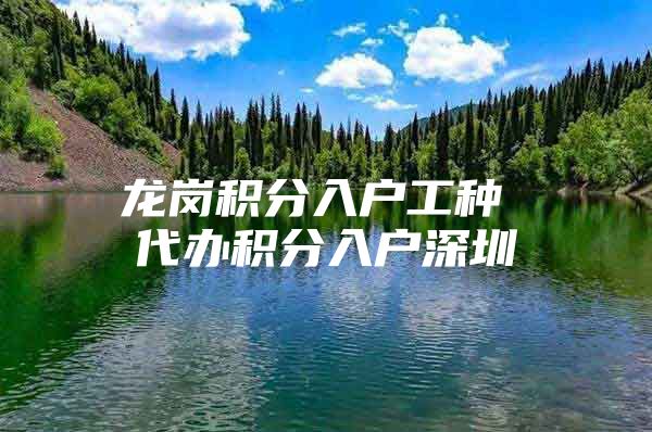龙岗积分入户工种 代办积分入户深圳