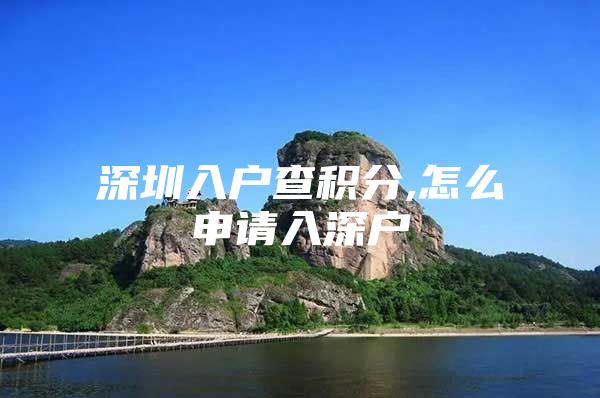 深圳入户查积分,怎么申请入深户