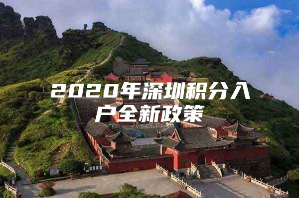 2020年深圳积分入户全新政策