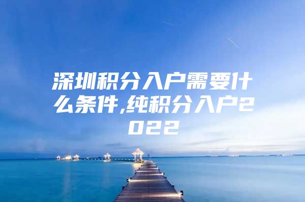 深圳积分入户需要什么条件,纯积分入户2022