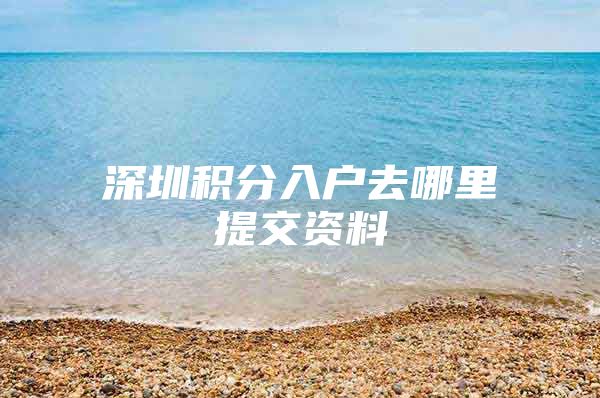 深圳积分入户去哪里提交资料