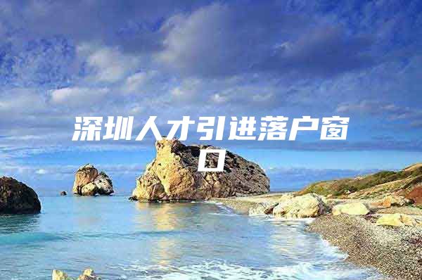 深圳人才引进落户窗口