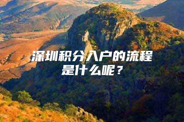 深圳积分入户的流程是什么呢？