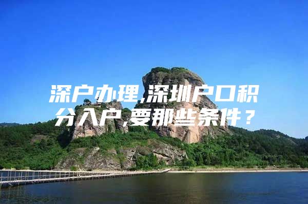 深户办理,深圳户口积分入户,要那些条件？