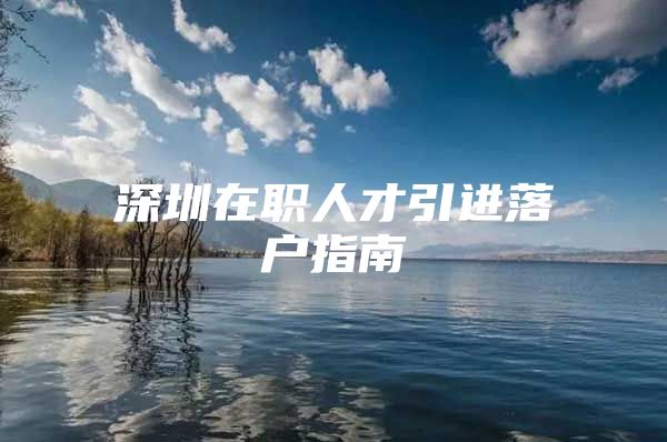 深圳在职人才引进落户指南