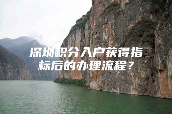 深圳积分入户获得指标后的办理流程？