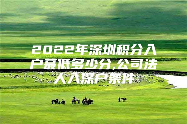 2022年深圳积分入户蕞低多少分,公司法人入深户条件