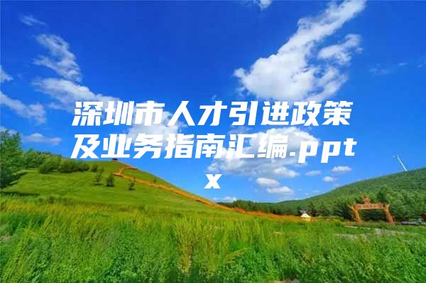 深圳市人才引进政策及业务指南汇编.pptx
