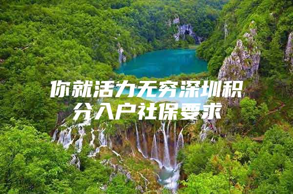 你就活力无穷深圳积分入户社保要求