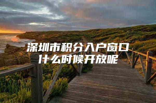 深圳市积分入户窗口什么时候开放呢