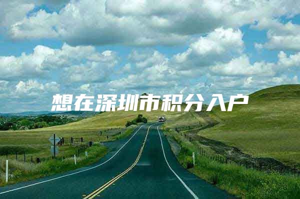 想在深圳市积分入户
