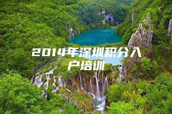 2014年深圳积分入户培训