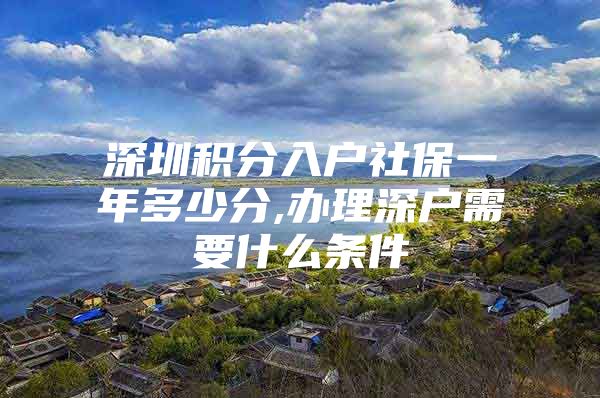 深圳积分入户社保一年多少分,办理深户需要什么条件