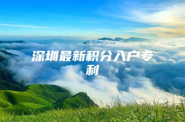 深圳最新积分入户专利