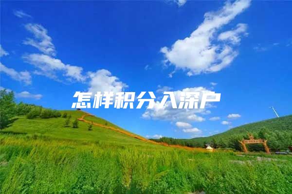 怎样积分入深户