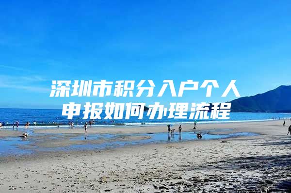 深圳市积分入户个人申报如何办理流程