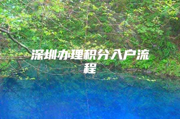 深圳办理积分入户流程