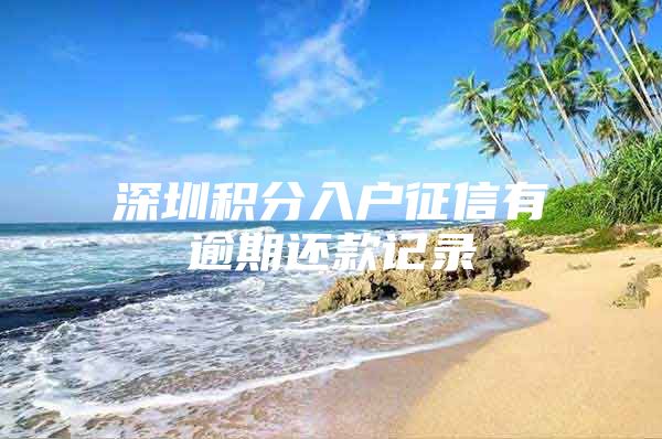深圳积分入户征信有逾期还款记录