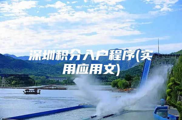 深圳积分入户程序(实用应用文)