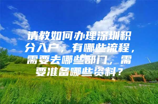请教如何办理深圳积分入户，有哪些流程，需要去哪些部门，需要准备哪些资料？