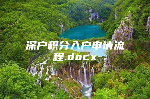 深户积分入户申请流程.docx