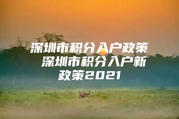 深圳市积分入户政策 深圳市积分入户新政策2021
